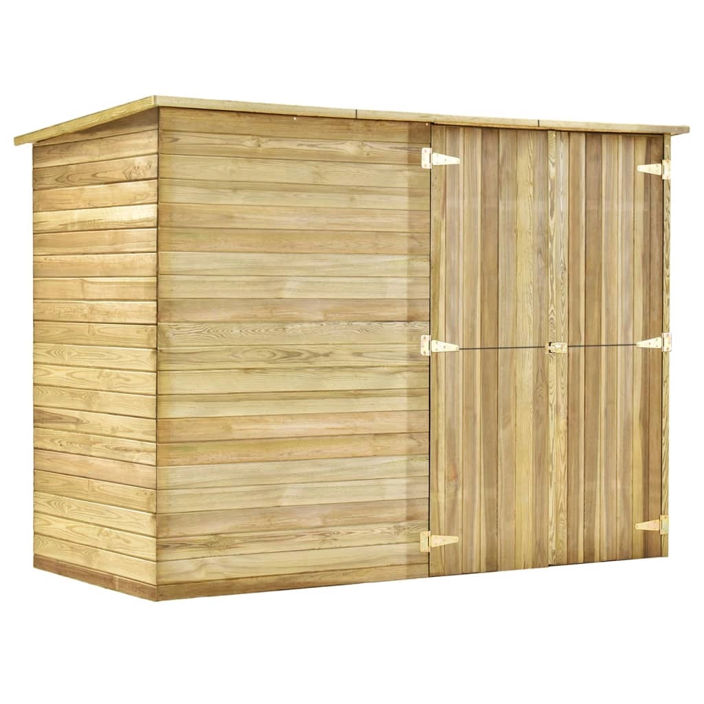 Rimessa per biciclette da giardino 232 x 110 x 170 cm Legno di pino impregnato marrone 02_0022433