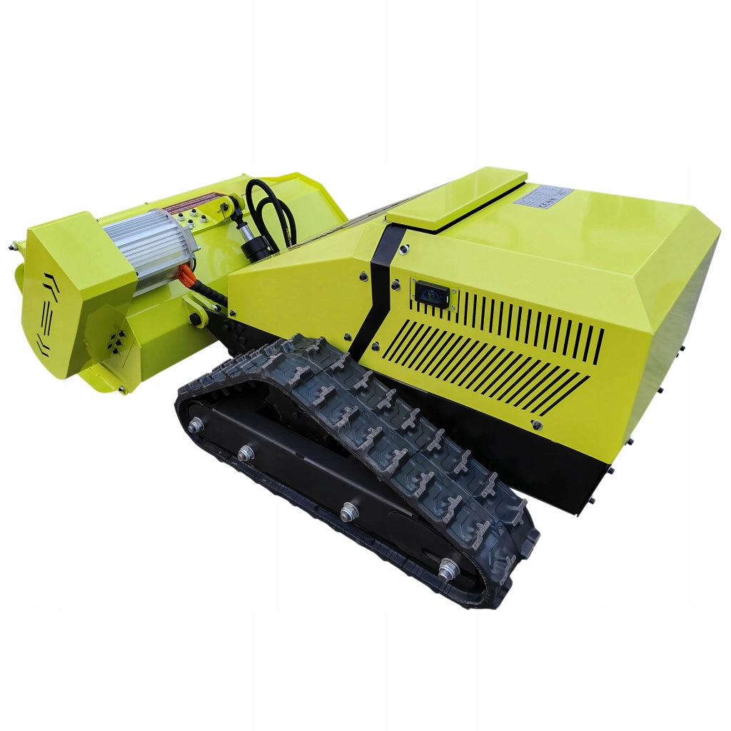 Kosiatrice Trinciatrice Elettrica Grassor AgroForce 800E-10 – 80 cm, 3000W, Batteria 8kWh, Telecomando 200 m, Cingolata