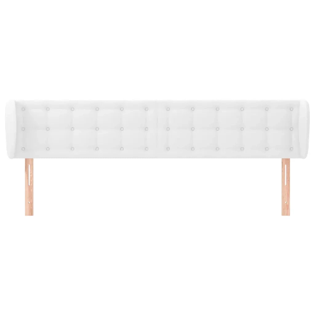 Testiera ad Orecchio-Testata con Orecchie Bianca 183x23x78/88 cm in Similpelle 442523