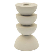 Portacandela VKH742, Beige, Metallo, 9x9x15 cm