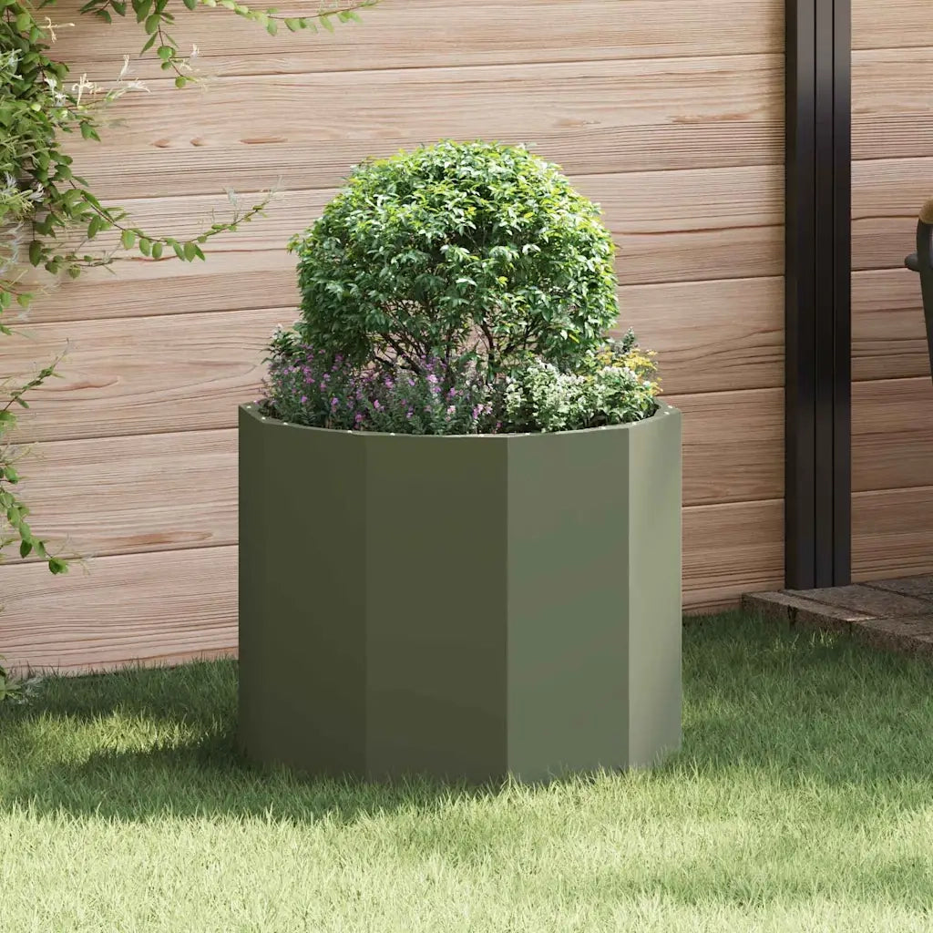 Fioriera Verde oliva 60 x 60 x 50 cm Acciaio 883762