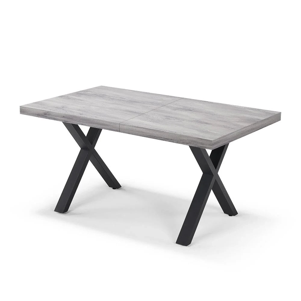 Tavolo allungabile da pranzo Cemento 160X90 MADE IN ITALY modello PABLO fino a 260 CM per sala da pranzo, cucina e soggiorno, design moderno con top in melaminico