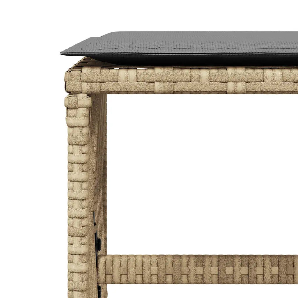 Sgabelli Giardino Cuscini 4 pz Beige Misto 41x41x36cm Polyrattan CFW4921752