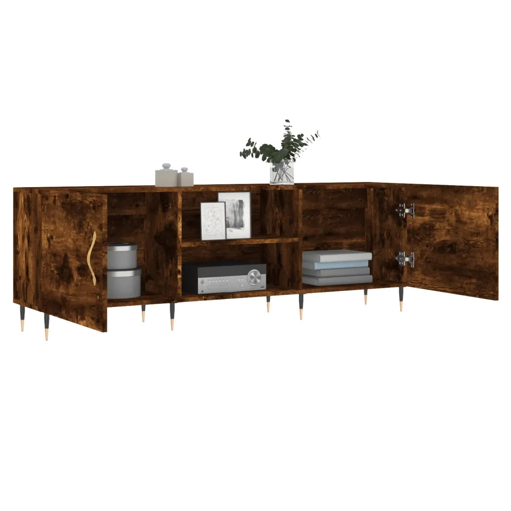 Mobile Porta TV Rovere Fumo 150x30x50 cm in Legno Multistrato 829081
