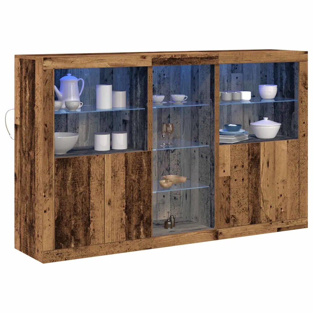 Credenza | Madia LED Legno vecchio 162 x 37 x 100 cm Legno multistrato