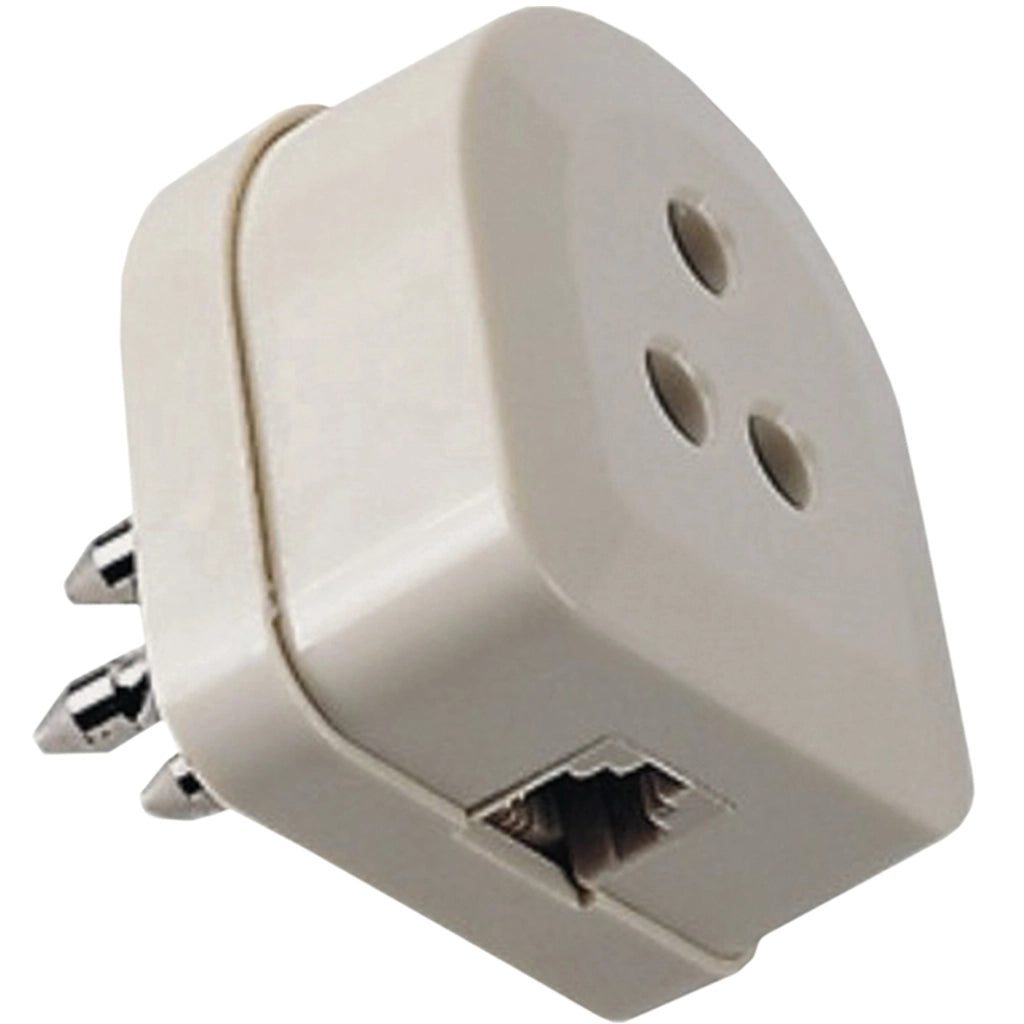 Adattatore spina e presa tripolare modulare 6p 4 c