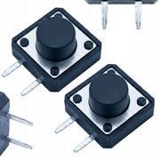 Interruttore Tattile 12x12 mm H=7 mm 2 Pin Orizzontale – Rosfix | Monostabile | Elettronica PCB | 2 Pezzi