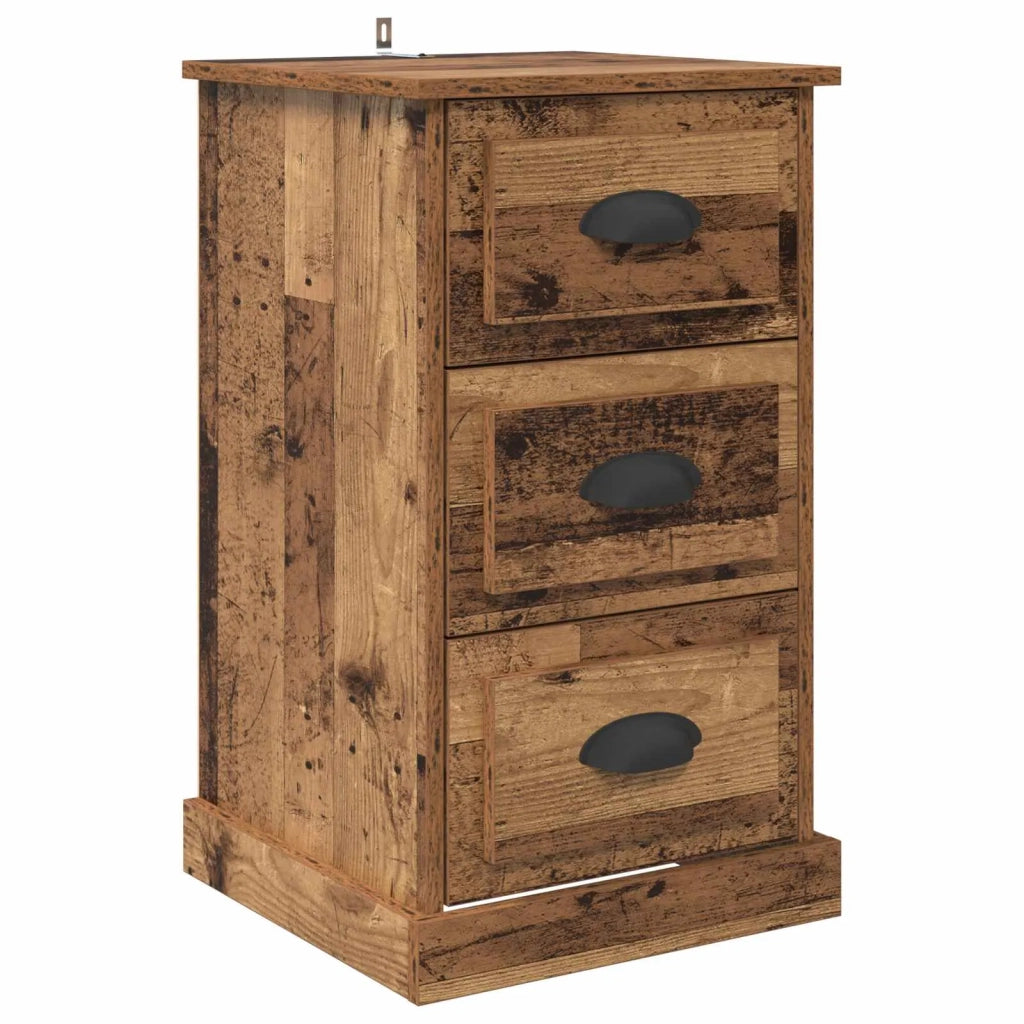 Armadio da Notte con cassetto Legno vecchio 39 x 39 x 67,5 cm