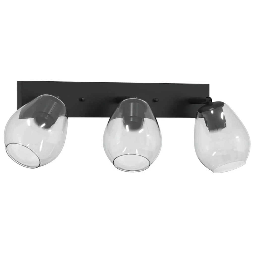Faretto da soffitto moderno orientabile per interni 54 x 13 x 26 cm atmosfera accogliente vetro nero 02_0058435