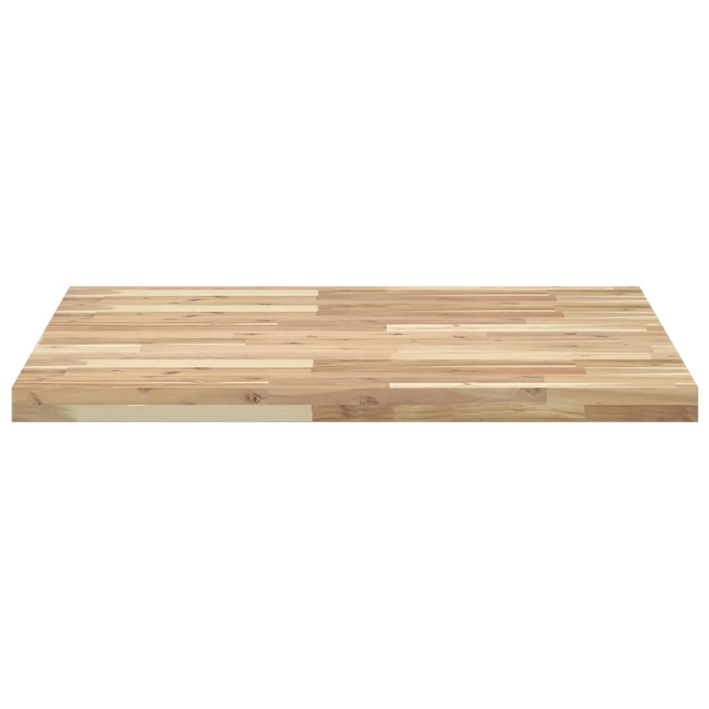 Piano Tavolo Quadrato 80x80x4 cm in Legno Massello di Acacia