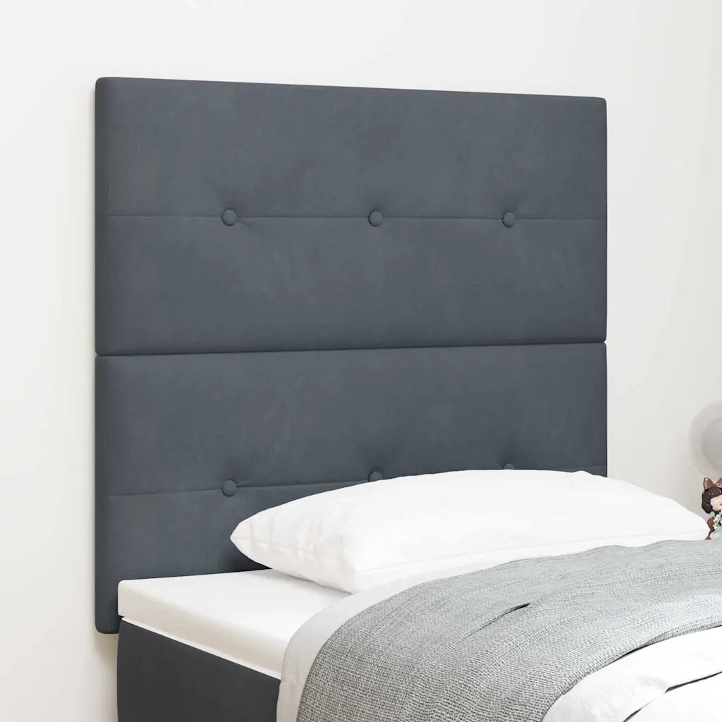 Testiera | Testata LED con strisce LED Grigio 100 cm Velluto