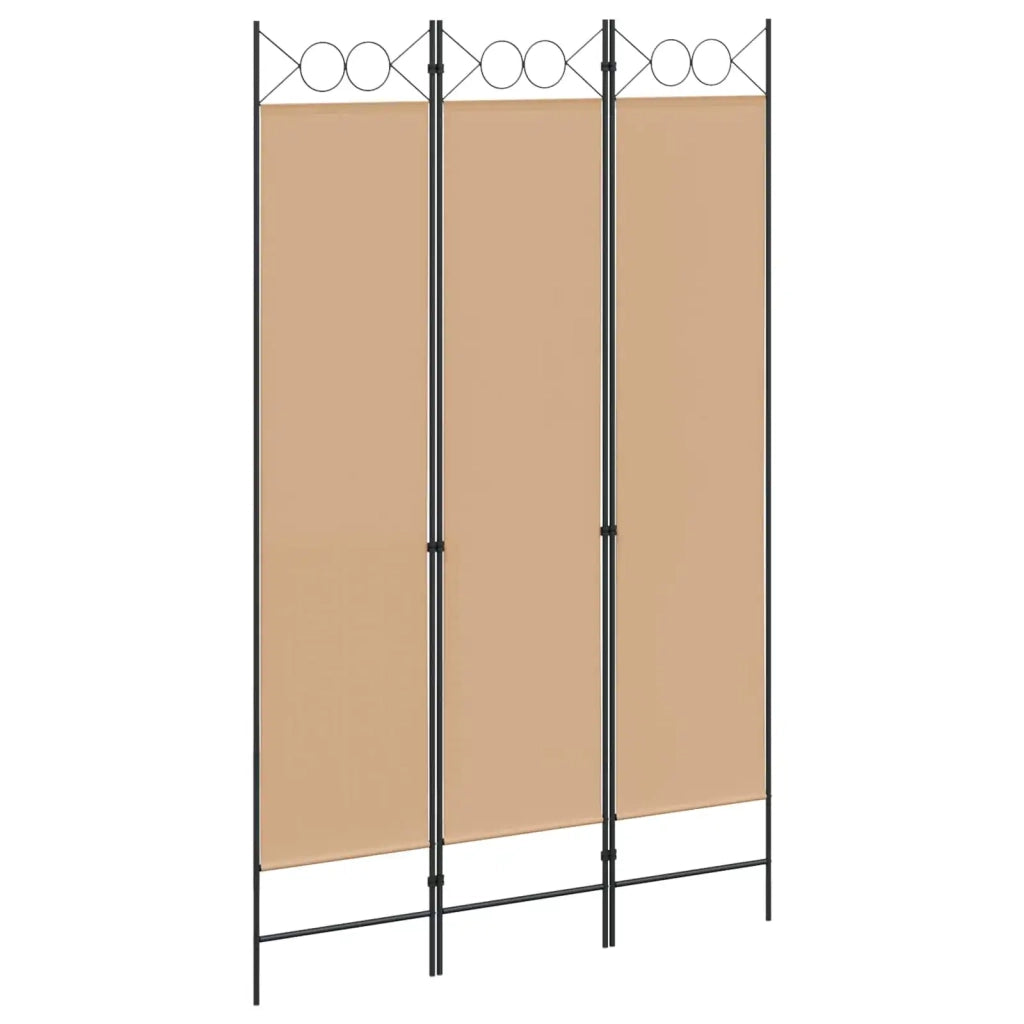 Divisorio Ambienti | Divider per stanze | Paravento a 3 pannelli Beige 120 x 200 cm Tessuto