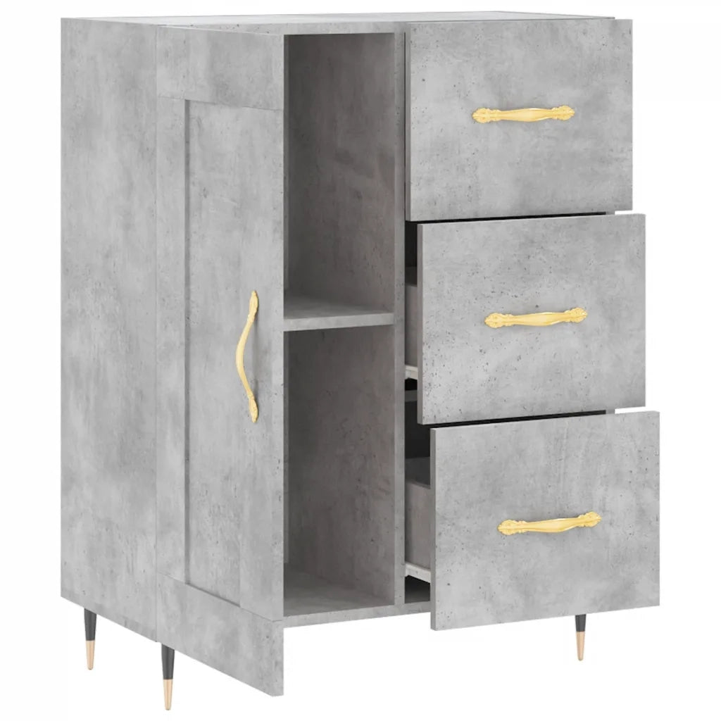 Credenza Grigio Cemento 69,5x34x90 cm in Legno Multistrato 830240