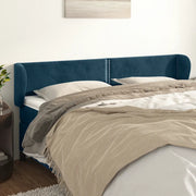 Testiera ad Orecchio Blu Scuro 203x23x78/88 cm in Vellutocod mxl 97658