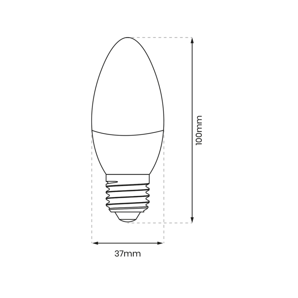 Lampadina LED Candela 7W E27 4000K 600lm Eko-Light