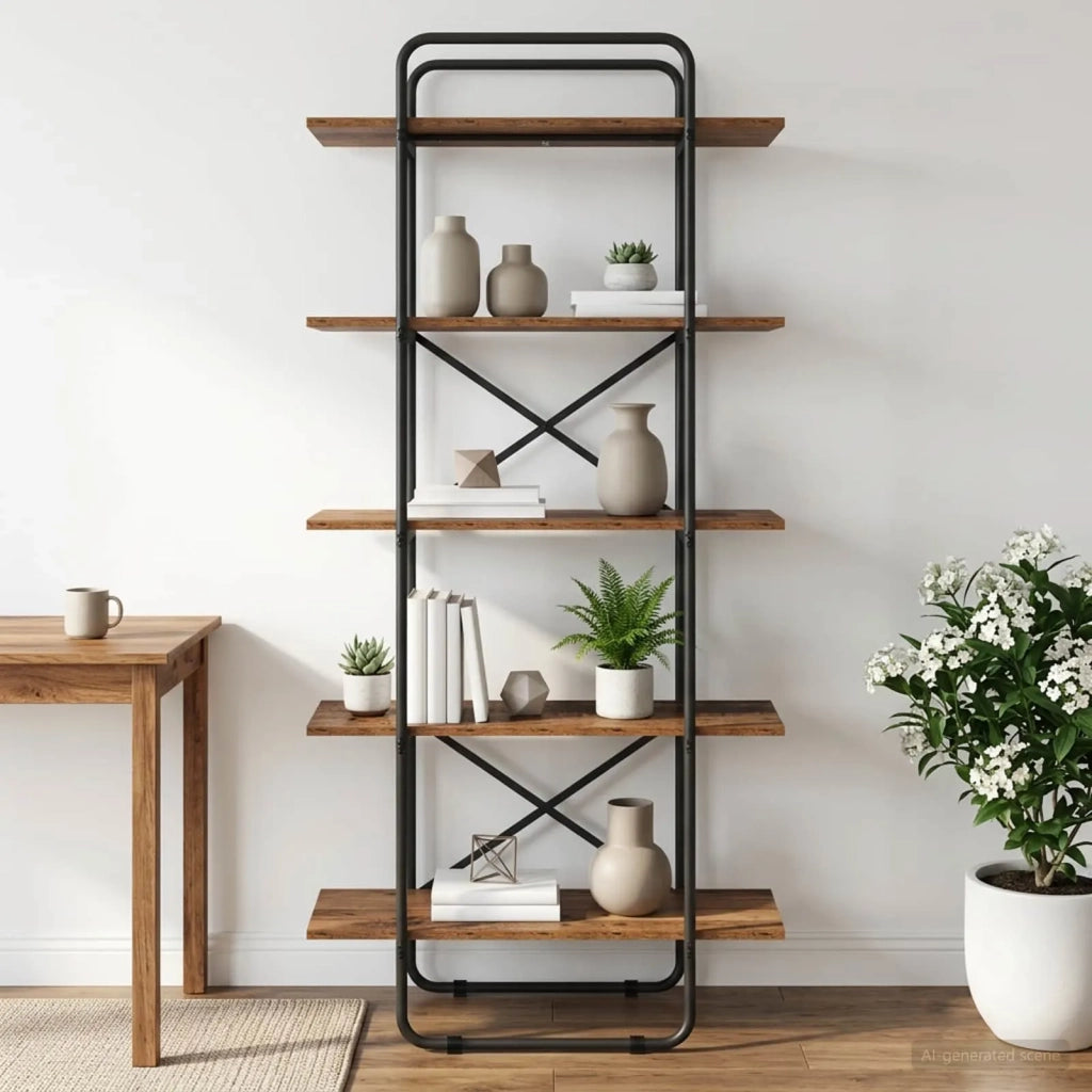 Libreria 5 livelli 60 x 35 x 175,5 cm PB Legno di quercia 8007832