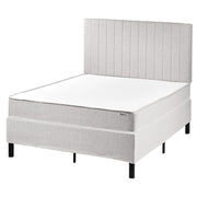 Letto matrimoniale con testiera Materasso a molle insacchettate 120 x 200 cm grigio chiaro camera da letto