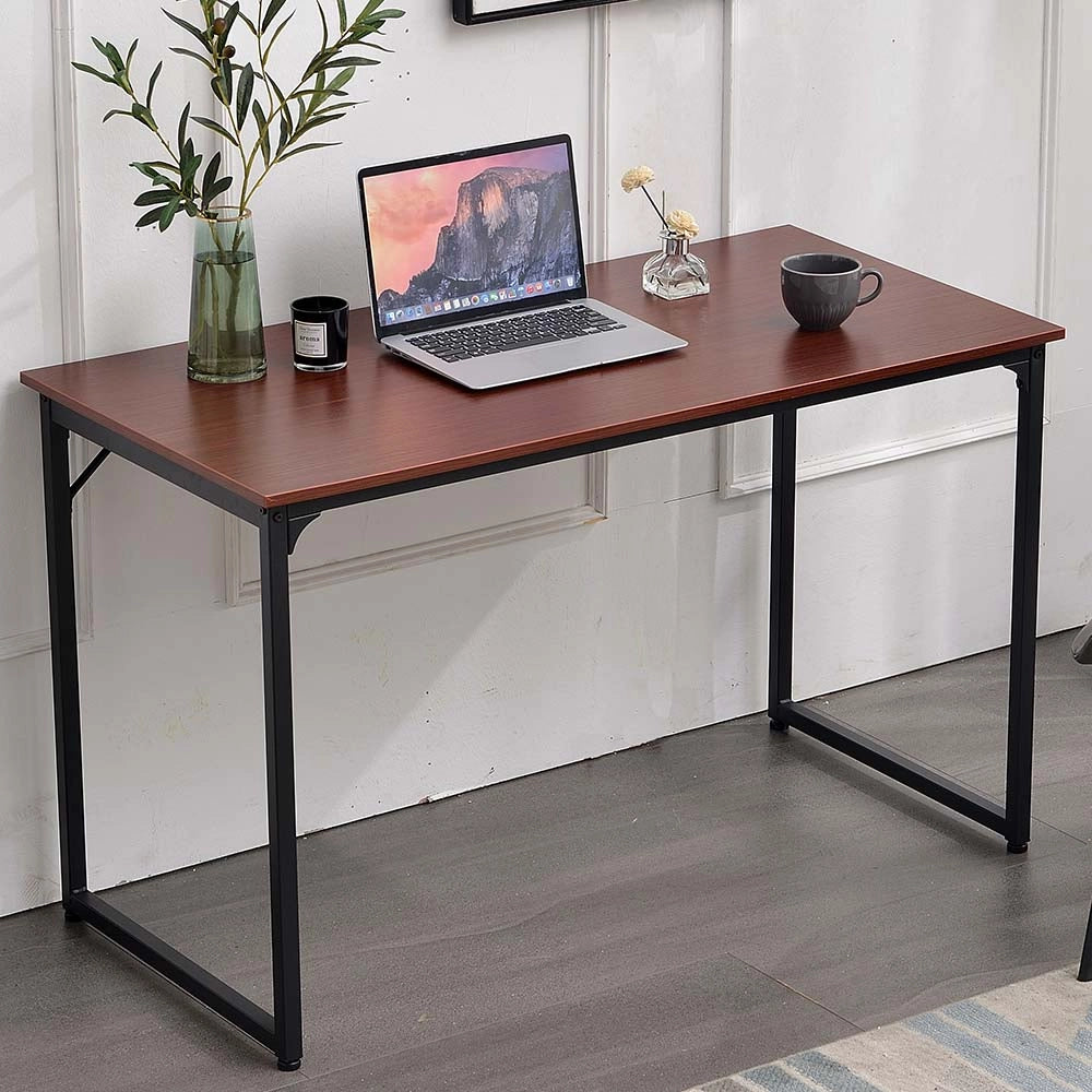 Scrivania Tavolo Porta PC Legno Metallo Casa Ufficio Design Industriale Teak