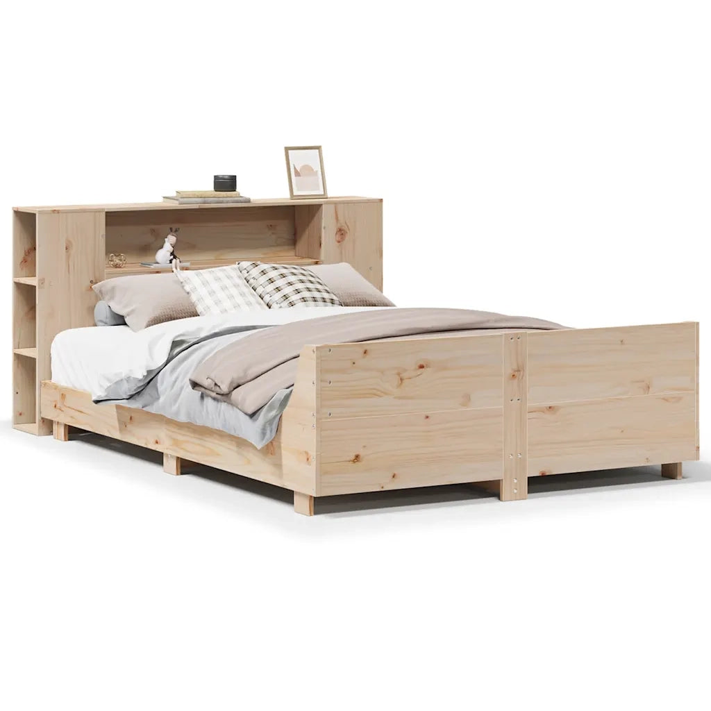 Letto senza Materasso 140x190 cm in Legno Massello di Pino 3323656