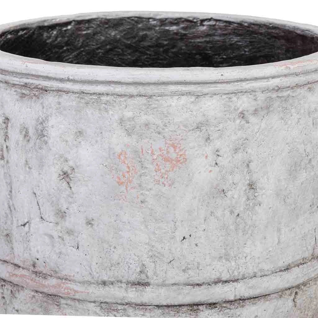 Vaso in fibra di vetro bianco 29x29x42 cm