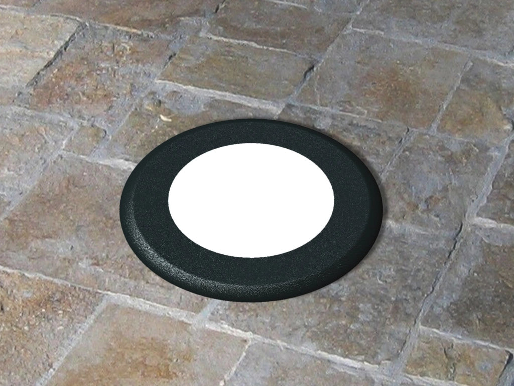 CAPRI CALPESTABILE INCASSO TONDO 16 CM 1 LUCE ATTACCO GX53 DIFFUSA NERO IP67 LAMPADINA LED 10W CCT INCLUSA