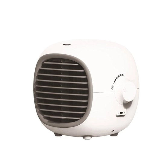 Ventilatore portatile a aria condizionata ricaricabile - Mini ventilatore di aria fredda - Raffreddamento rapido - Giallo/bianco - Ventilatore di aria condensata - Adatto per esterni