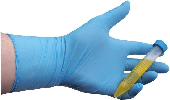 Maniche da lavoro in nitrile, da gettare, colore medio blu, (lotto da 100) - taglia M - alta qualità