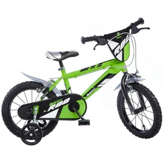BICICLETTA 16 POLLICI VERDE BAMBINO MTB MOUNTAIN BIKE CON ROTELLE