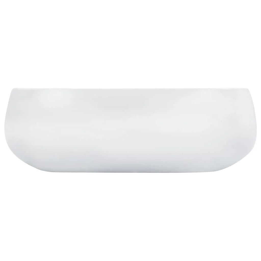 Lavabo da appoggio per l'interno del bagno cabina doccia cabina WC 44,5 x 39,5 cm ceramica bianca 02_0002614