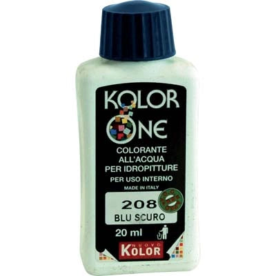 COLORANTE ACQUA KOLORONE - 208 BLU SCURO ML 20- 12 pezzi