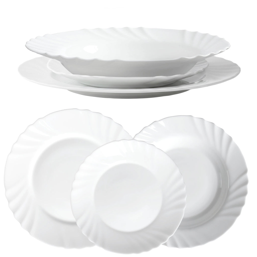 Set di 3 piatti KADAX, colore bianco.