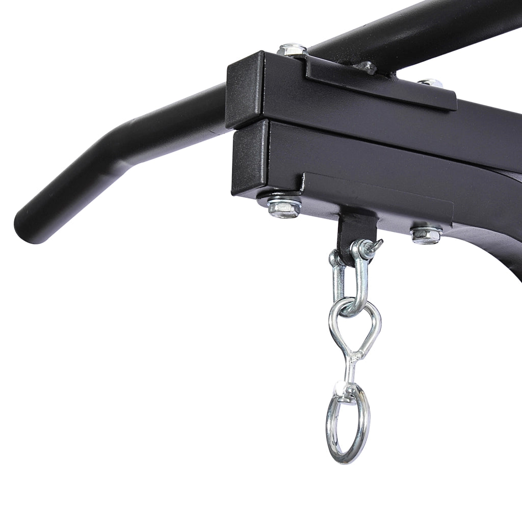 Staffa di supporto per sacco da boxe con barra per trazioni, 93x47x51cm, Nero
