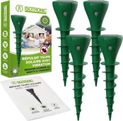 Molinario Solare - 100% Amichevole per gli Animali - Repellente per Topi alimentato da Energia Solare