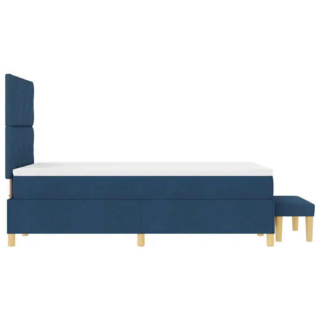 Letto a molle con cuscino con testiera Blu 190 x 120 cm Tessuto 3344365