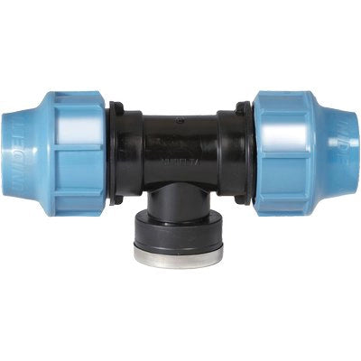 TEE A COMPRESSIONE FILETTO FEMMINA PN16 UNIDELTA - MM 25X1F- 5 pezzi