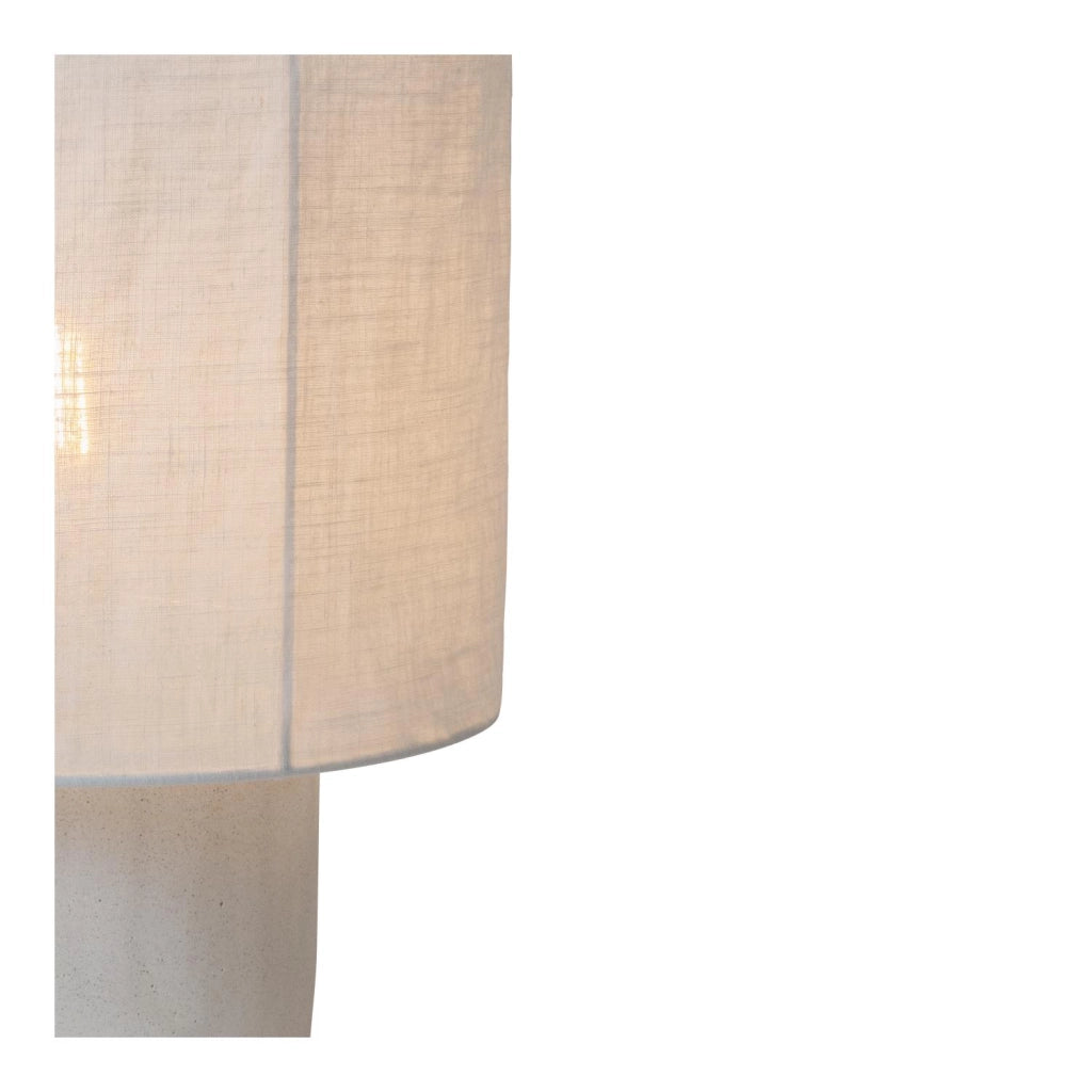 Lampada da tavolo TISSAJA bianca cemento lino Lucide