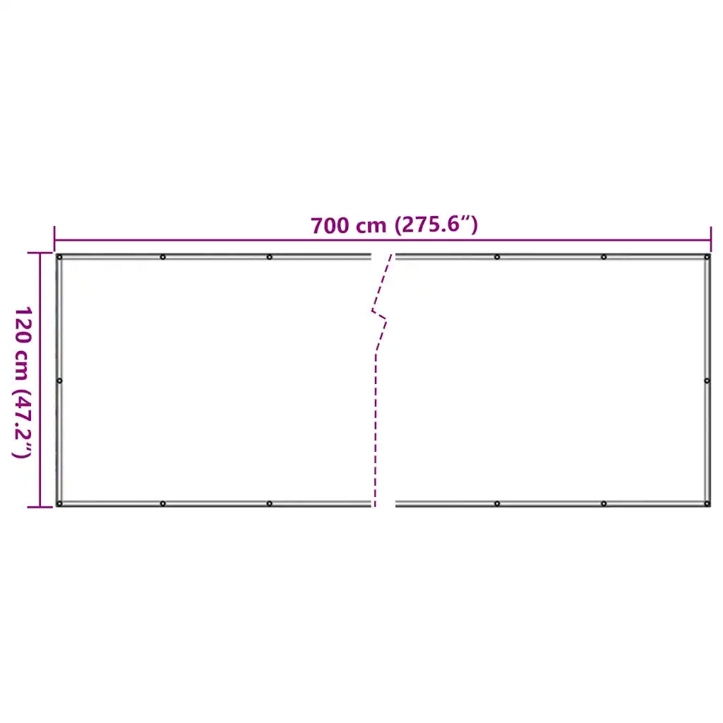 Schermo da balcone | Paravento da Balcone Bianco 700x120 cm in PVC