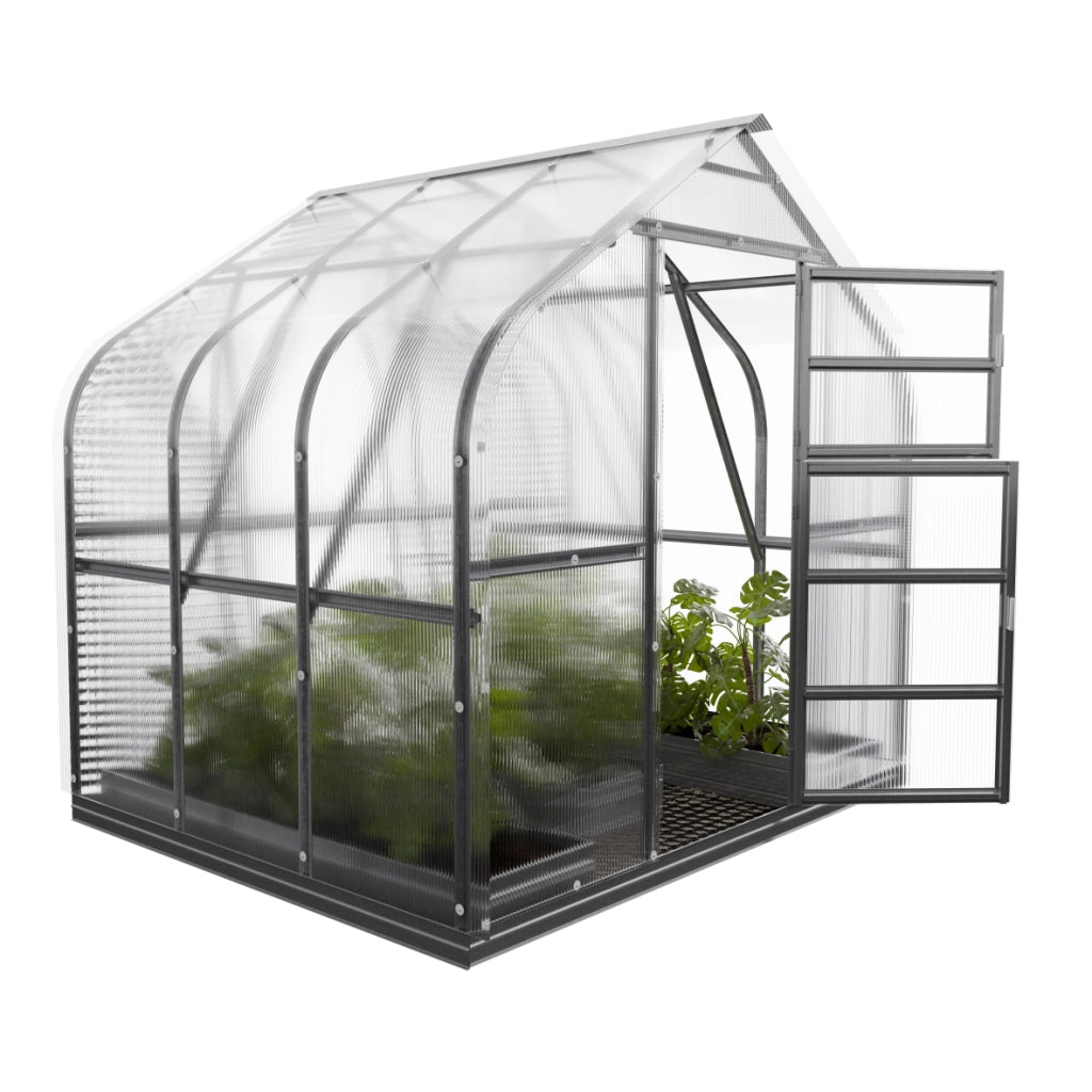 Serra da giardino KLASIKA Standard 5m2, 2,5m x 2m, 6 mm avec revêtement en polycarbonate (avec 1 toit ouvrant automatique)