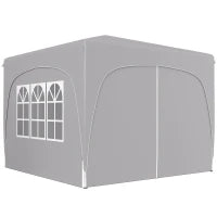 Gazebo da Giardino 3x3m Pieghevole con Altezza Regolabile, Protezione UPF50+ e Borsa, Grigio Chiaro