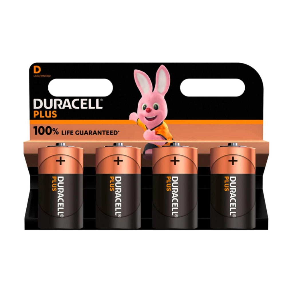Confezione di 4 batterie alcaline D LR20 da 1,5 V per uso multiplo  Duracell