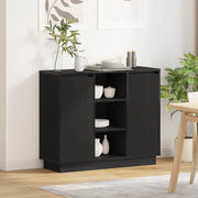 Madia LED Rovere Nero 90 x 32 x 75 cm Legno multistrato 869683