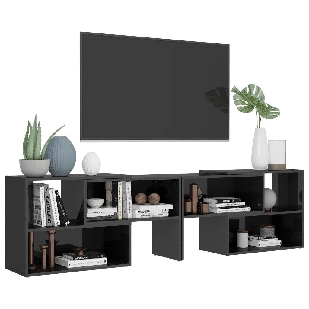 Mobile TV Grigio Lucido 149x30x52 cm in Truciolato cod mxl 16333