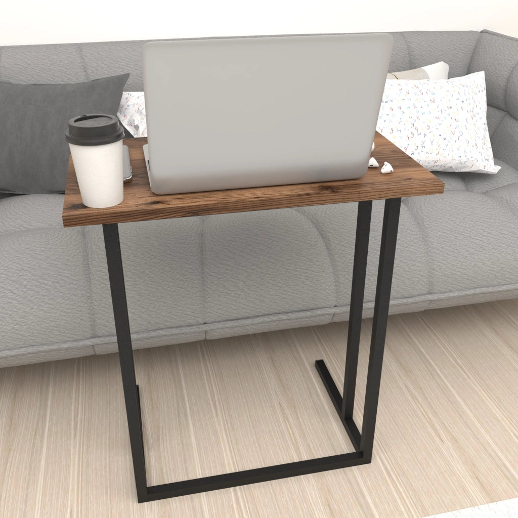 Tavolino Laterale 'Högsby' Tavolino Basso con Piano di Appoggio per Notebook Consolle da Divano - Effetto Rovere Antico [en.casa]