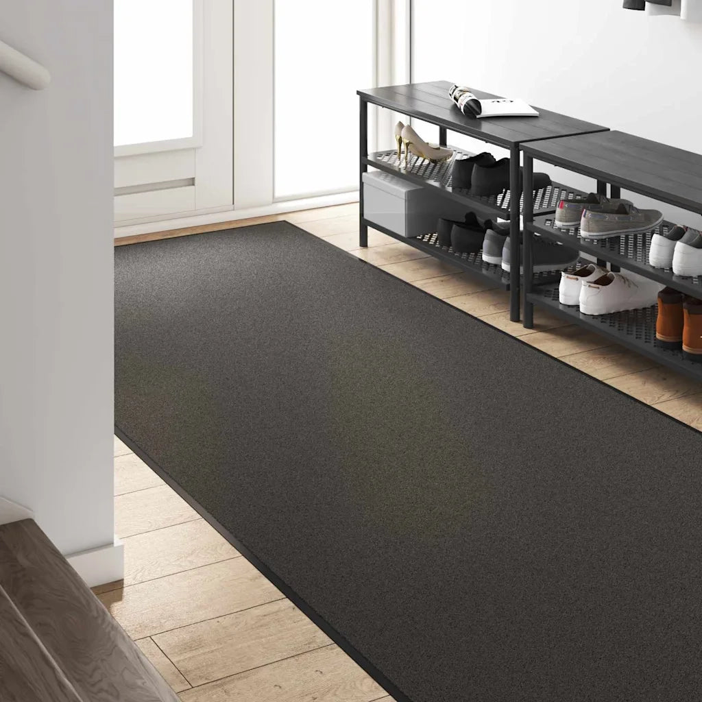 Tappetino Antracite e Nero 120 x 400 cm Polipropilene e vinile 4100770