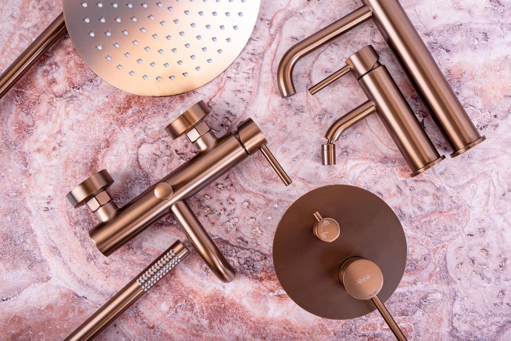 Rubinetto Da Vasca Rea Lungo Copper Brush