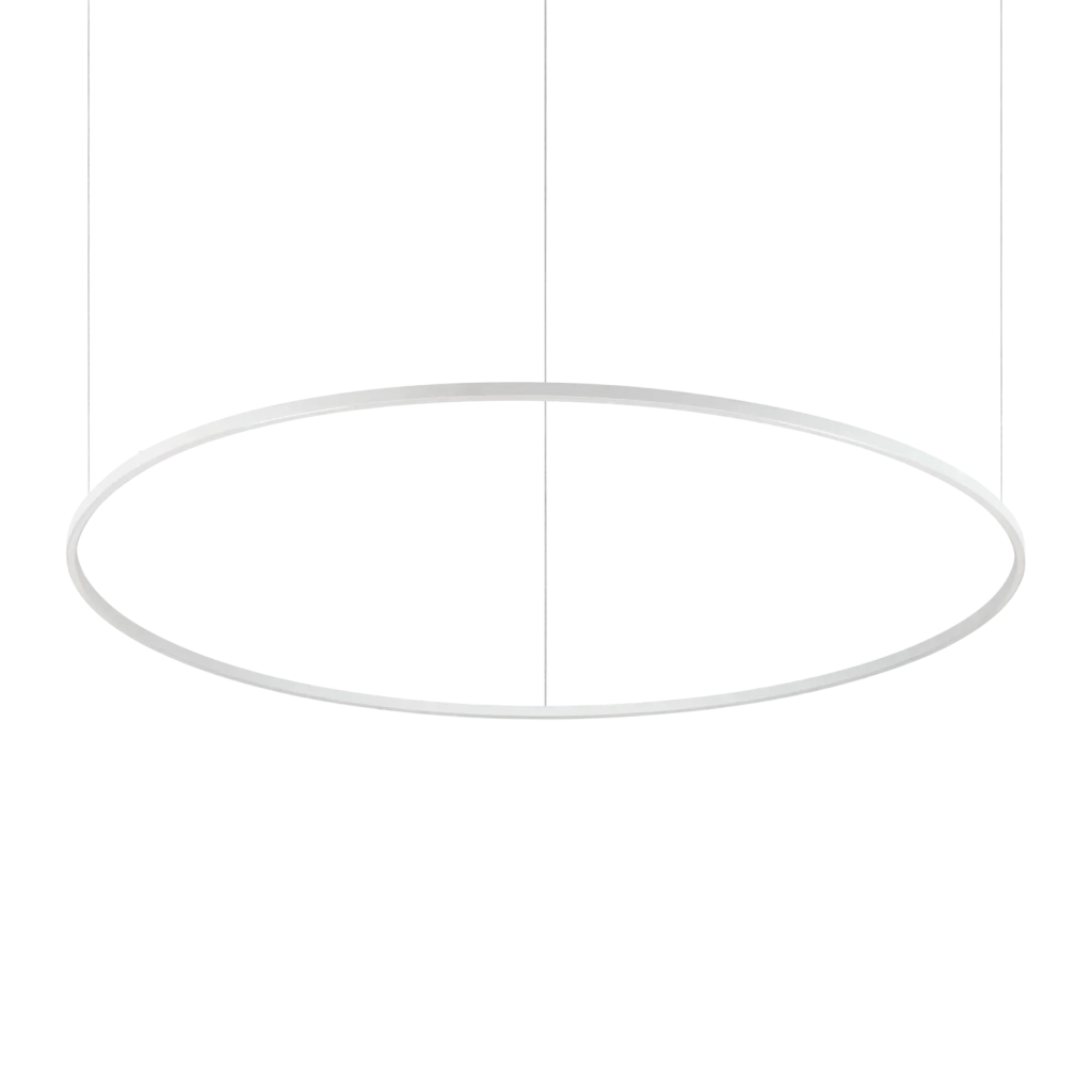 ORACLE SLIM ROUND SOSPENSIONE LED SMD 77W  8150 lm 4000 K D.150CM DIMMERABILE DALI-PUSH BIANCO