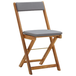 Set da BistrÃ² Pieghevole 3pz con Cuscini Legno Massello Acacia  cod mxl 39508