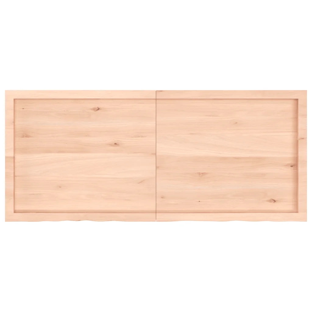 Piano per Tavolo 140x60x(2-6)cm in Rovere Massello Non Trattatocod mxl 120734