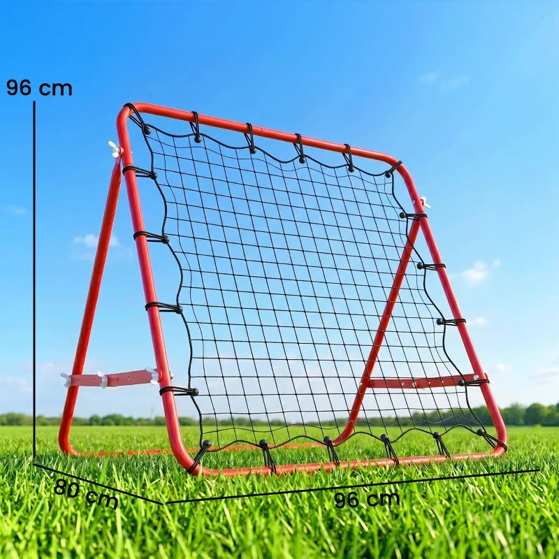 Rimbalzatore Calcio Regolabile ¨C Zephmum ¨C Rosso 84x84 cm