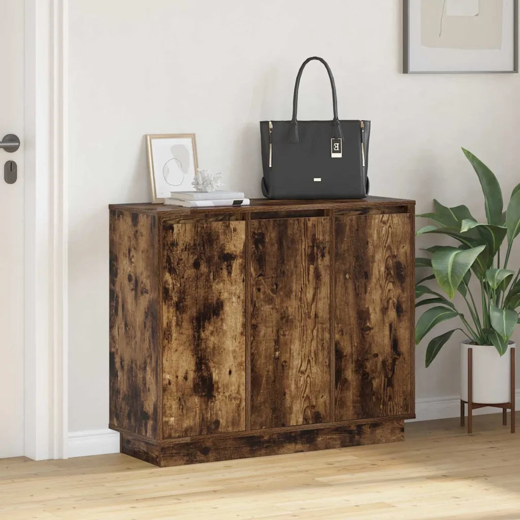Credenza | Madia LED Rovere fum¨¦ 90 x 32 x 75 cm Legno multistrato